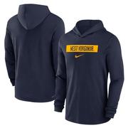 West Virginia Nike Dri-Fit Lightweight Hoodie Top